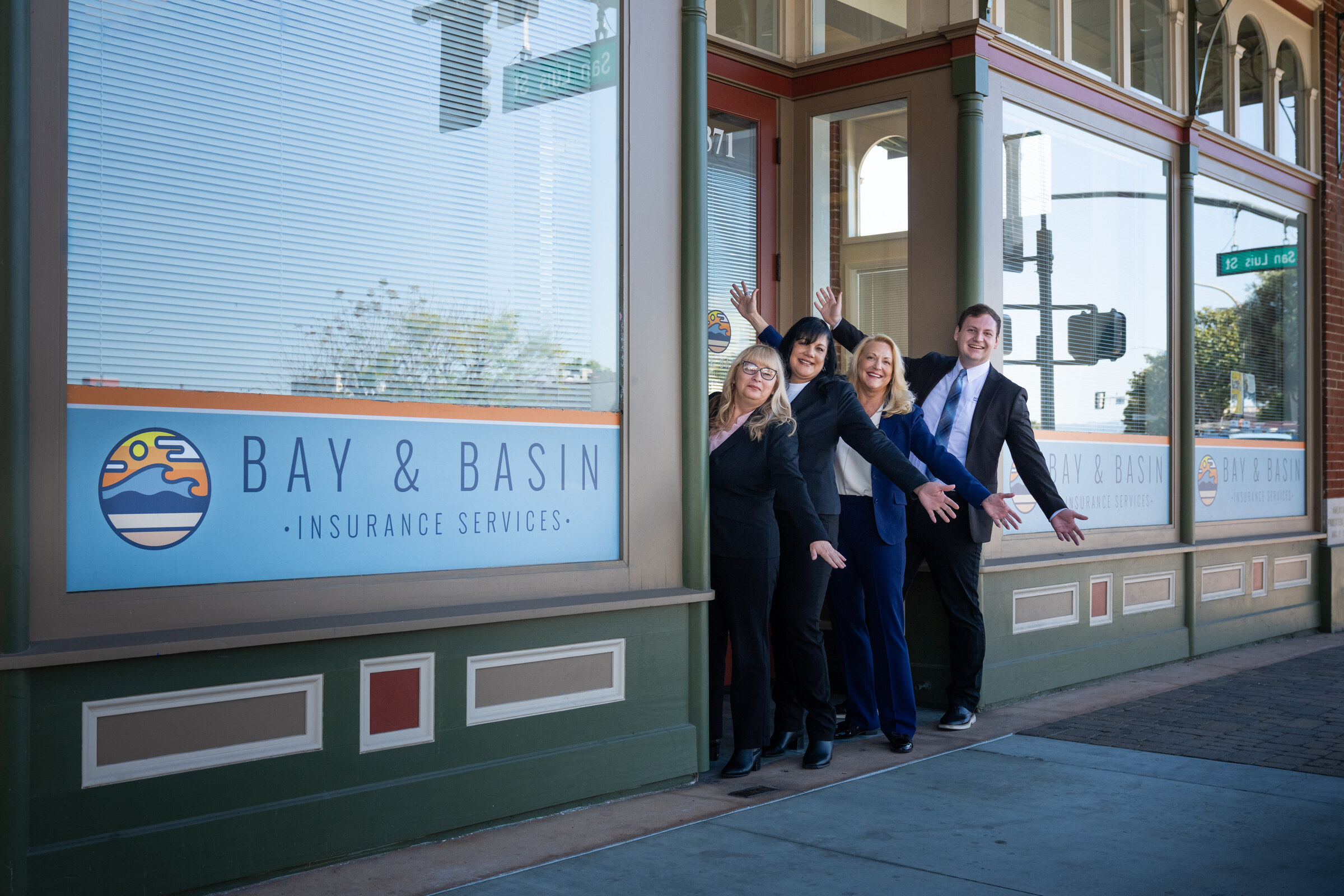 Bay and Basin Insurance team outdoors